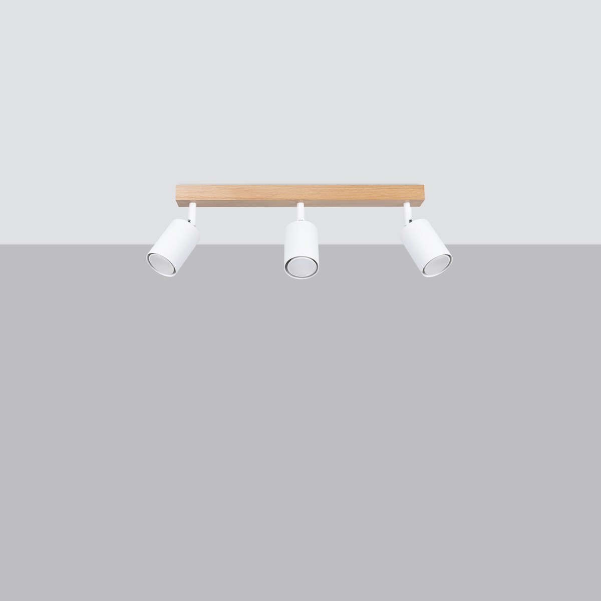 Plafon VERDO kolor biały / drewno SOLLUX LIGHTING polska produkcja