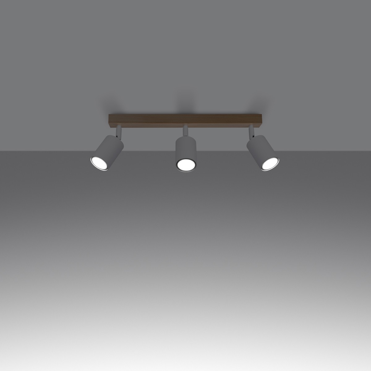 Plafon VERDO kolor biały / drewno SOLLUX LIGHTING polska produkcja