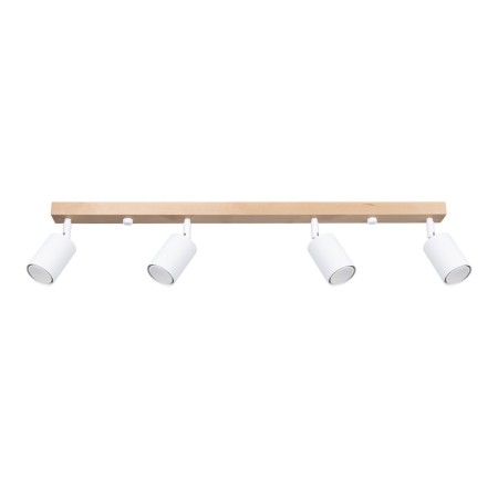 Plafon VERDO kolor biały / drewno SOLLUX LIGHTING polska produkcja