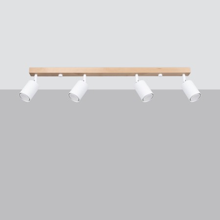 Plafon VERDO kolor biały / drewno SOLLUX LIGHTING polska produkcja