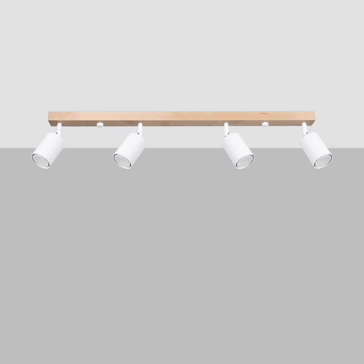 Plafon VERDO kolor biały / drewno SOLLUX LIGHTING polska produkcja