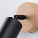 Kinkiet VERDO kolor czarny / drewno SOLLUX LIGHTING polska produkcja