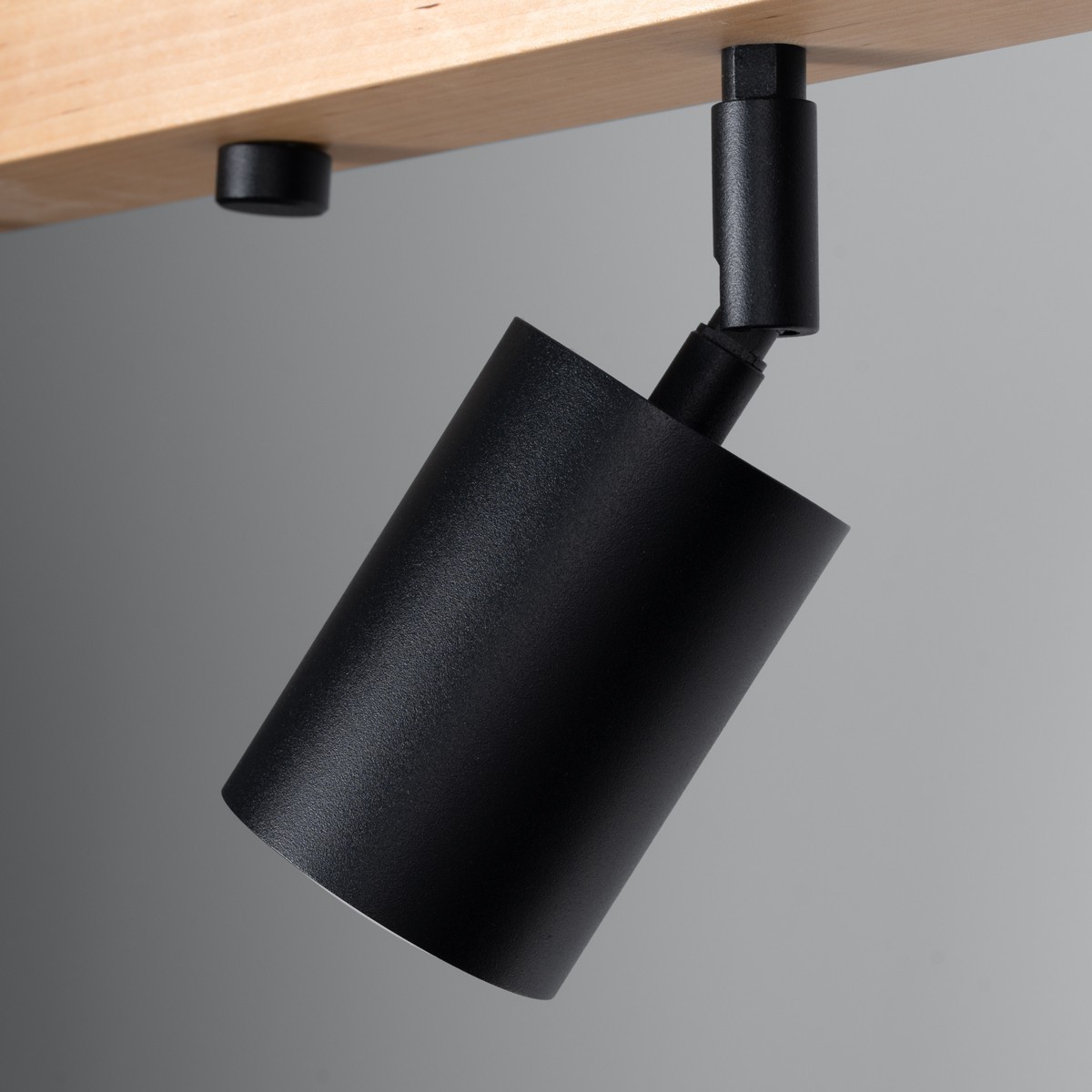 Plafon VERDO kolor czarny / drewno SOLLUX LIGHTING polska produkcja