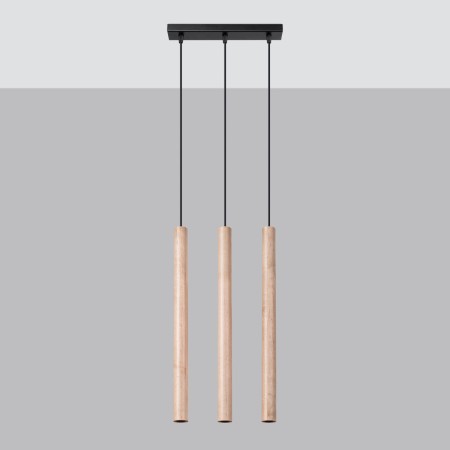 Lampa wisząca PASTELO kolor drewno SOLLUX LIGHTING polska produkcja