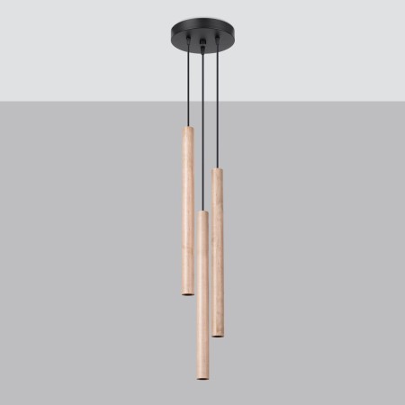 Lampa wisząca PASTELO kolor drewno SOLLUX LIGHTING polska produkcja