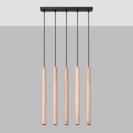Lampa wisząca PASTELO kolor drewno SOLLUX LIGHTING polska produkcja