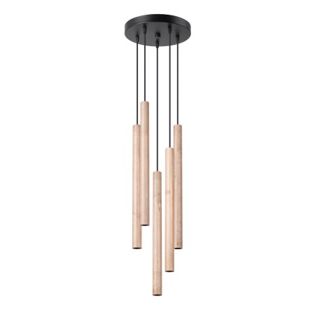 Lampa wisząca PASTELO kolor drewno SOLLUX LIGHTING polska produkcja