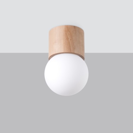 Plafon BOOMO kolor naturalne drewno SOLLUX LIGHTING polska produkcja