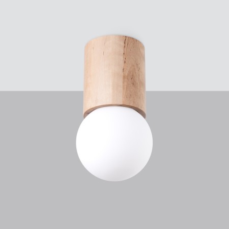 Plafon BOOMO kolor naturalne drewno SOLLUX LIGHTING polska produkcja