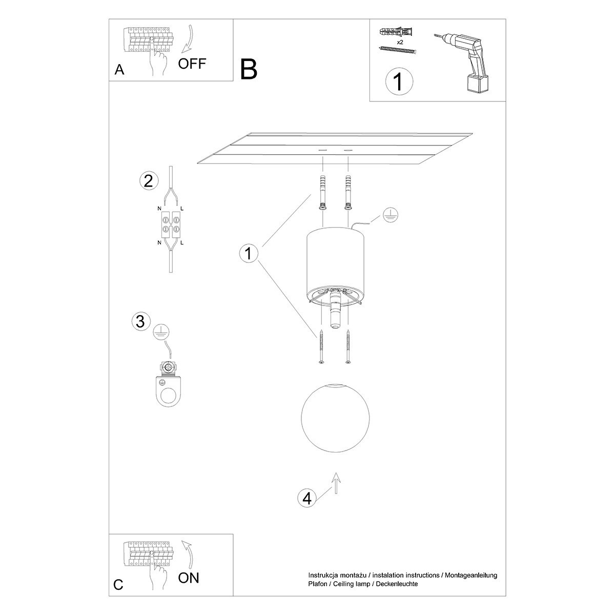 Plafon BOOMO kolor naturalne drewno SOLLUX LIGHTING polska produkcja