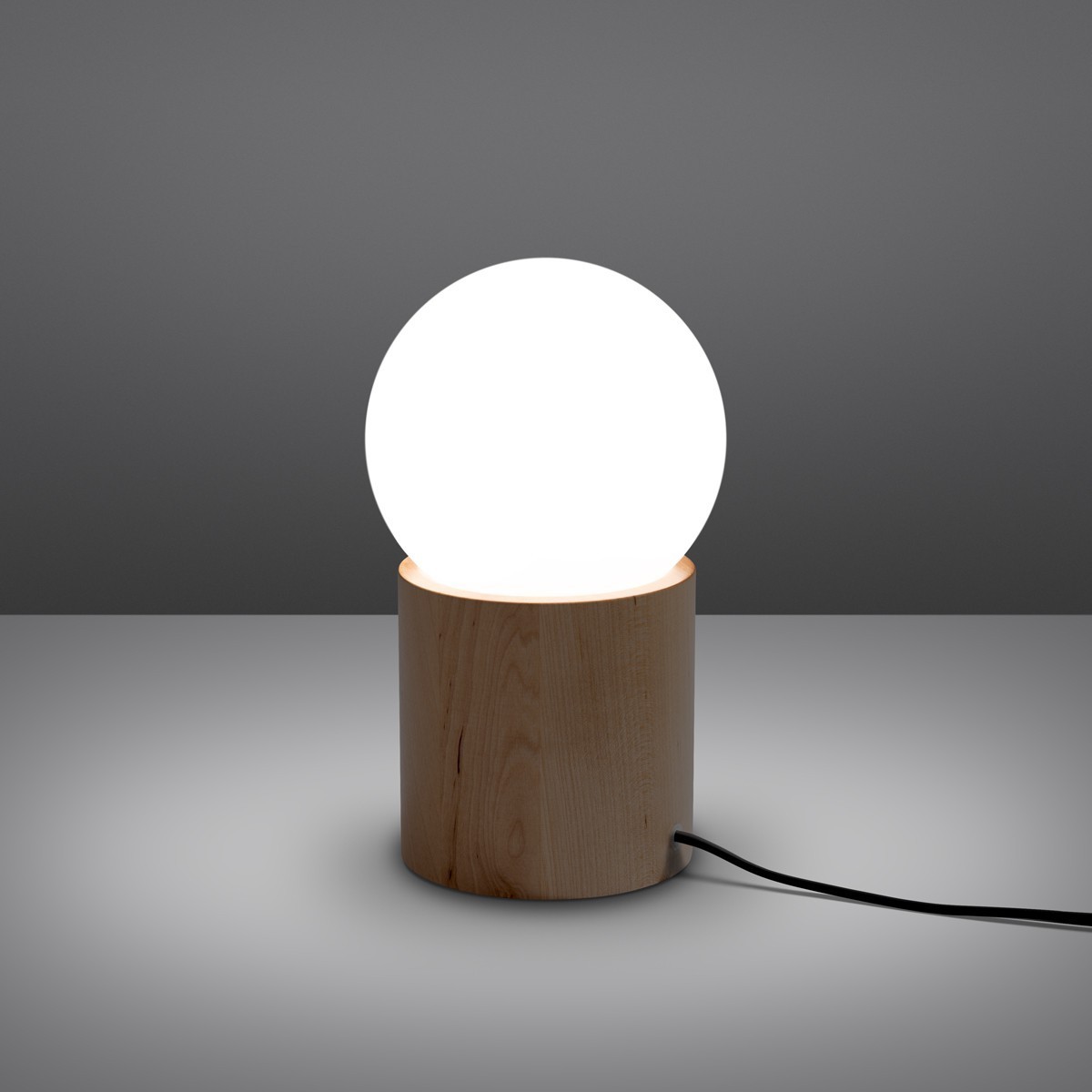 Lampa biurkowa BOOMO kolor naturalne drewno SOLLUX LIGHTING polska produkcja