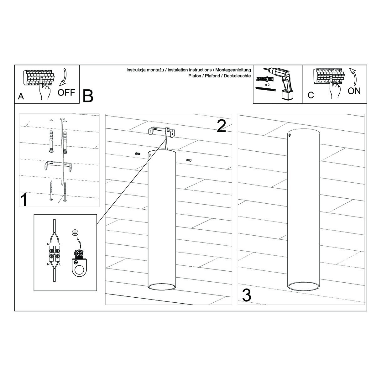 Plafon LAGOS kolor złoty SOLLUX LIGHTING polska produkcja