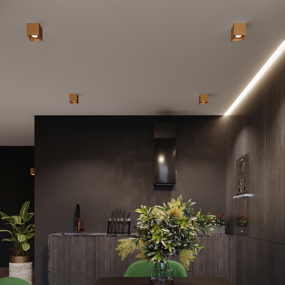 Kinkiet QUAD kolor złoty SOLLUX LIGHTING polska produkcja