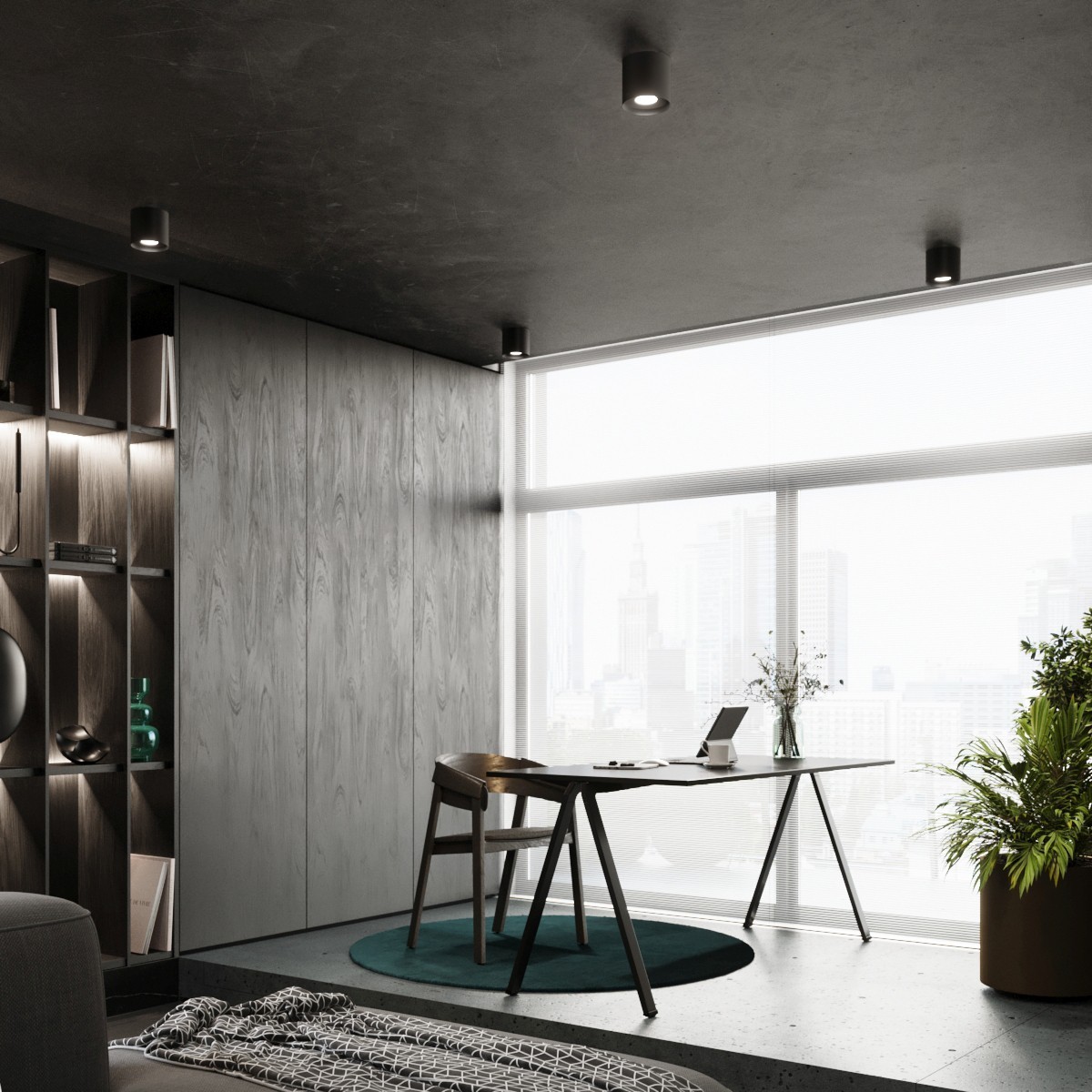 Plafon MIKA kolor czarny SOLLUX LIGHTING polska produkcja