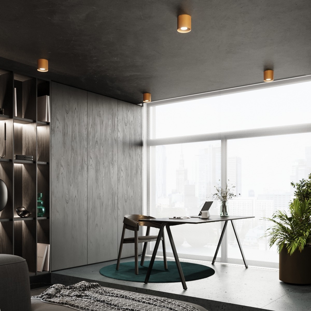 Plafon MIKA kolor złoty SOLLUX LIGHTING polska produkcja