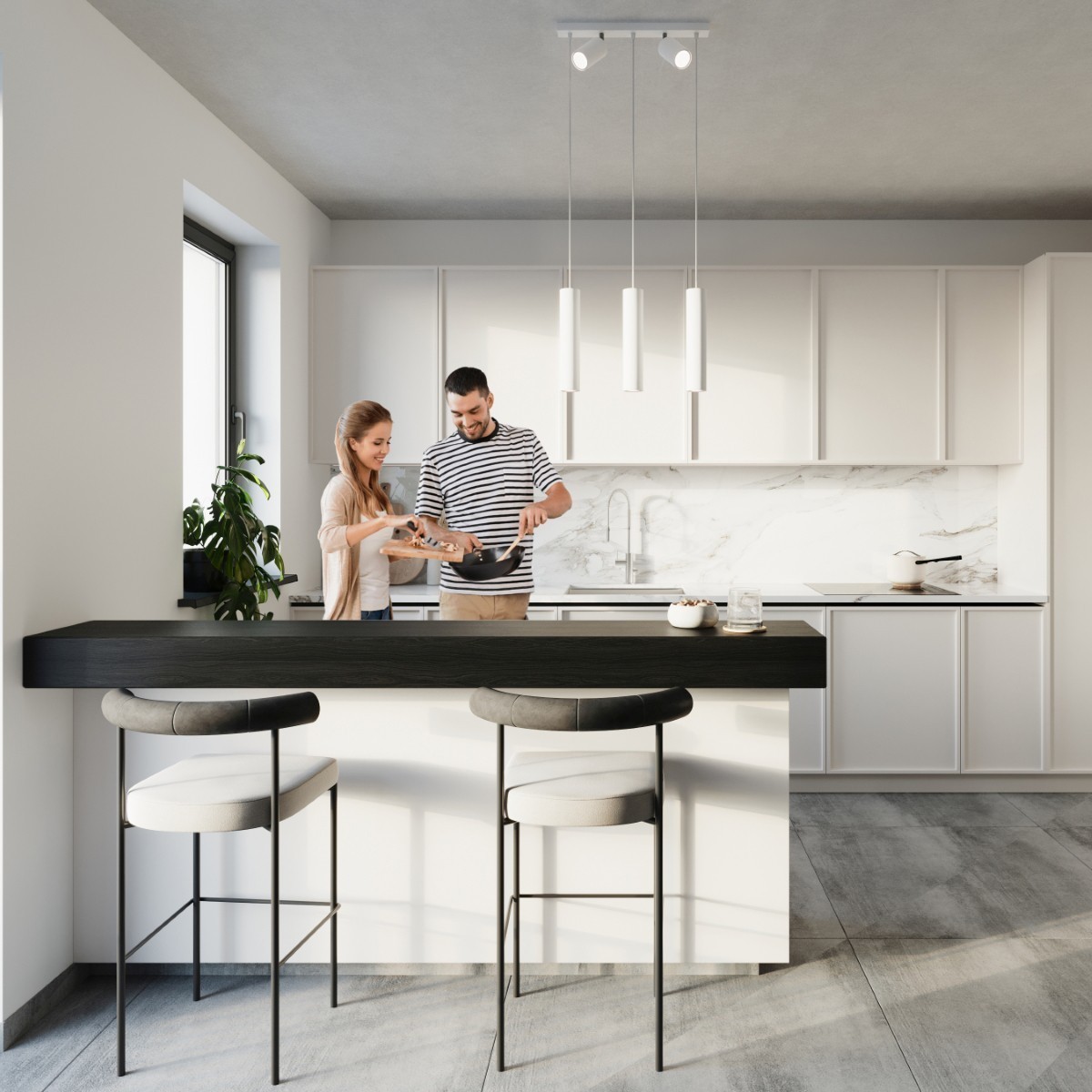 Lampa wisząca RING kolor biały SOLLUX LIGHTING polska produkcja