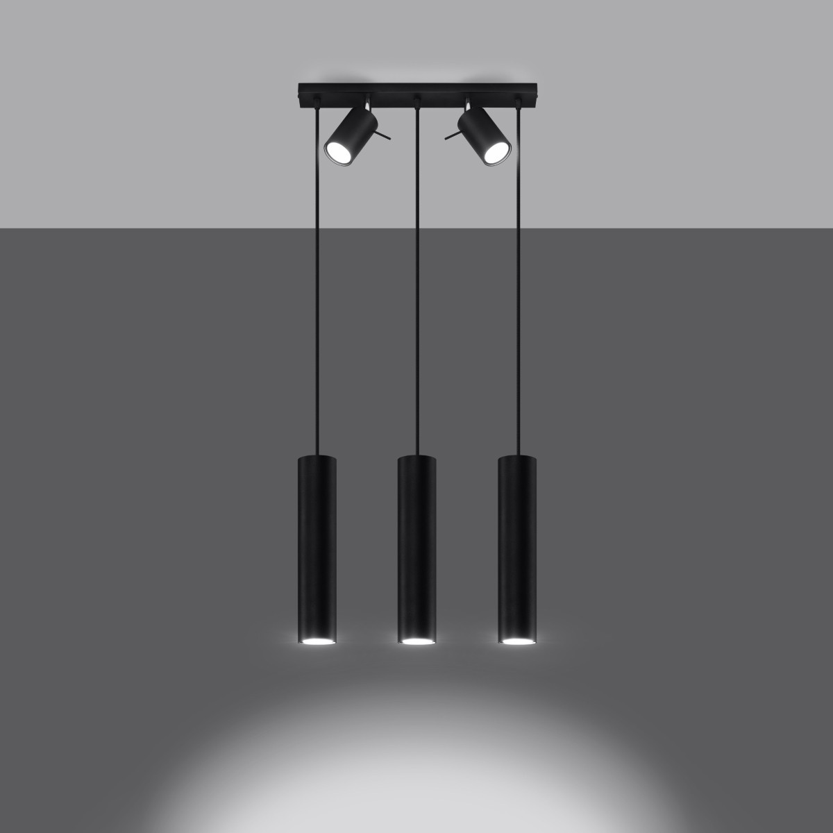 Lampa wisząca RING kolor czarny SOLLUX LIGHTING polska produkcja