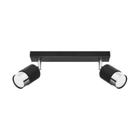 Plafon NERO kolor czarny / chrom SOLLUX LIGHTING polska produkcja