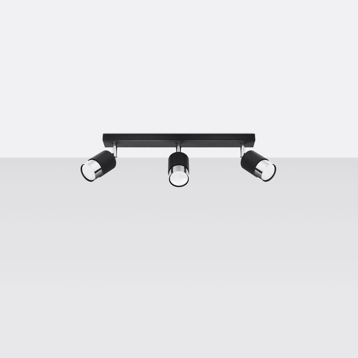 Plafon NERO kolor czarny / chrom SOLLUX LIGHTING polska produkcja