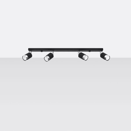 Plafon NERO kolor czarny / chrom SOLLUX LIGHTING polska produkcja