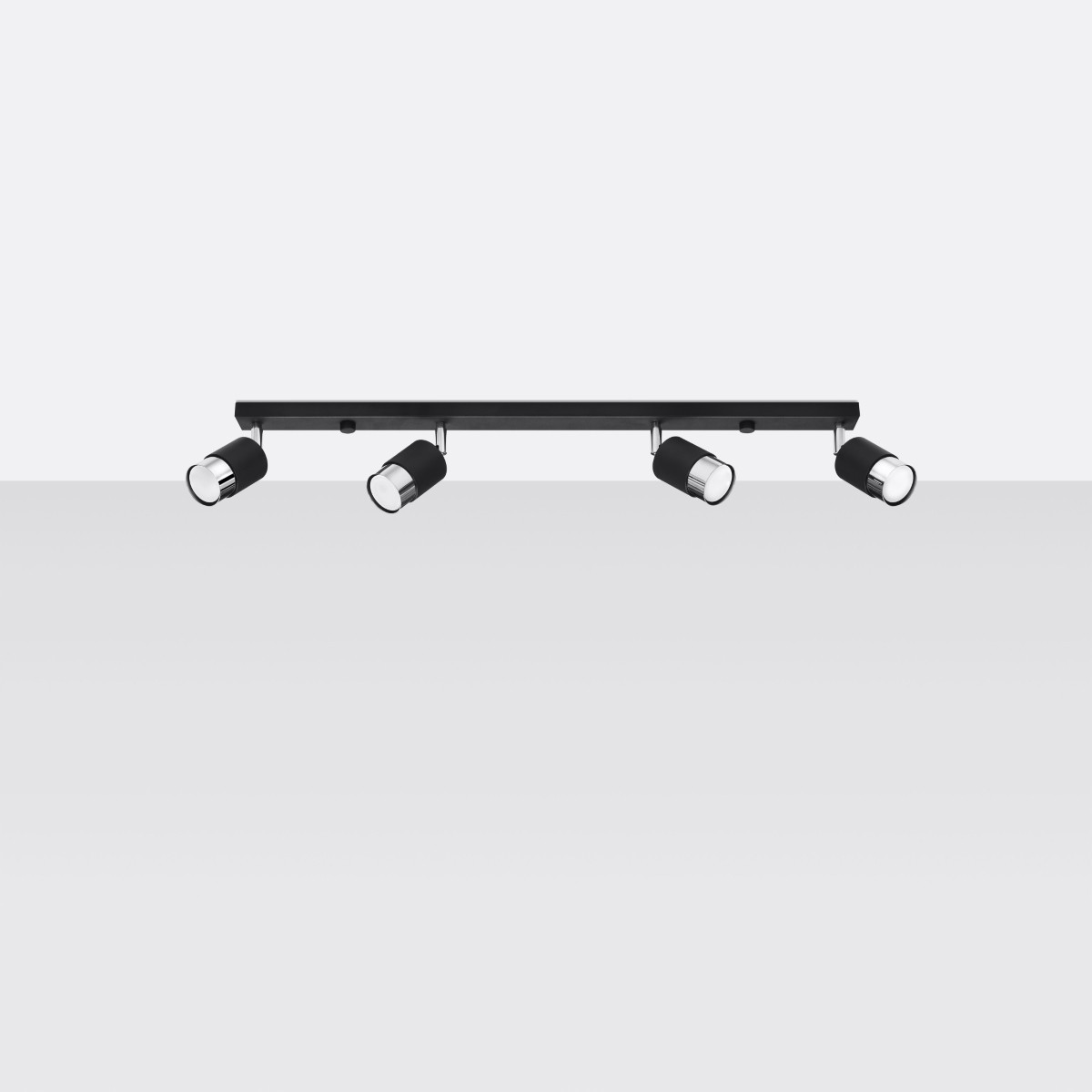 Plafon NERO kolor czarny / chrom SOLLUX LIGHTING polska produkcja