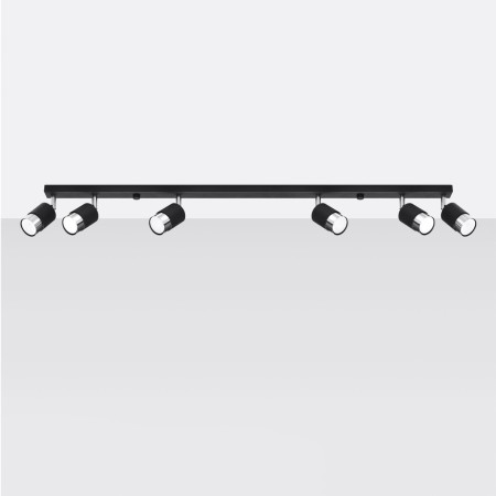Plafon NERO kolor czarny / chrom SOLLUX LIGHTING polska produkcja