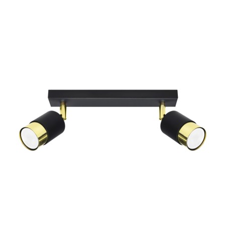 Plafon NERO kolor czarny / złoty SOLLUX LIGHTING polska produkcja