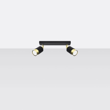 Plafon NERO kolor czarny / złoty SOLLUX LIGHTING polska produkcja