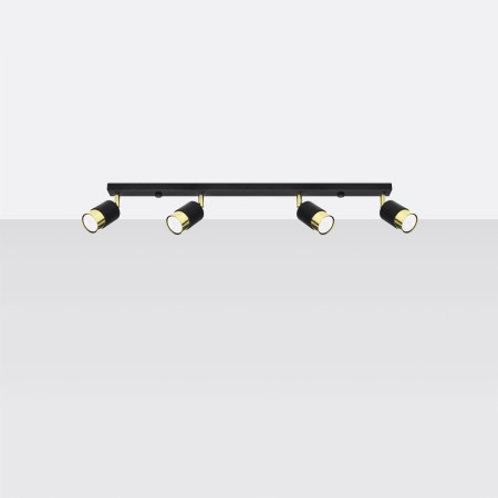 Plafon NERO kolor czarny / złoty SOLLUX LIGHTING polska produkcja