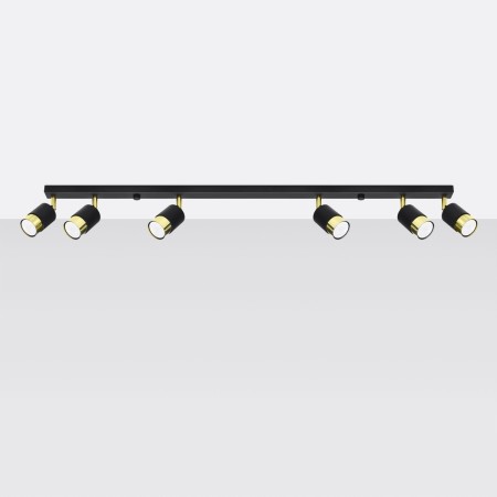 Plafon NERO kolor czarny / złoty SOLLUX LIGHTING polska produkcja