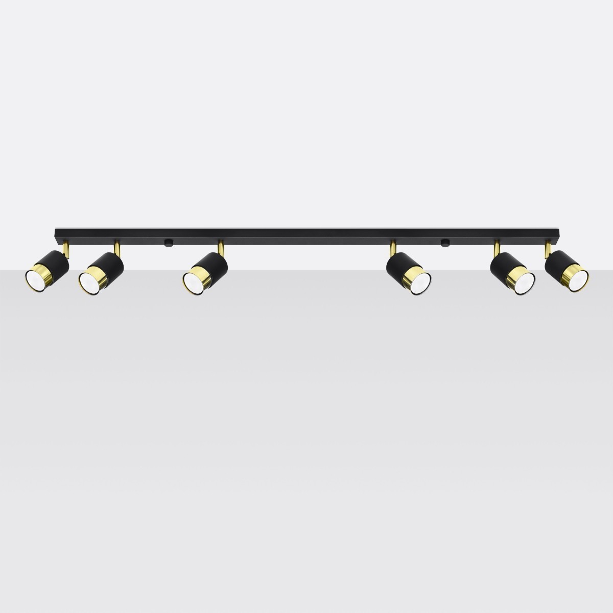 Plafon NERO kolor czarny / złoty SOLLUX LIGHTING polska produkcja