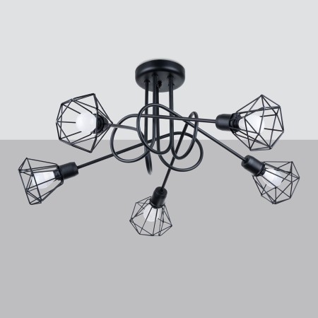Żyrandol ARTEMIS kolor czarny SOLLUX LIGHTING polska produkcja