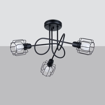 Żyrandol BELUCI kolor czarny SOLLUX LIGHTING polska produkcja