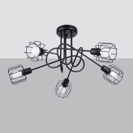 Żyrandol BELUCI kolor czarny SOLLUX LIGHTING polska produkcja