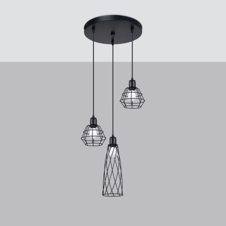 Lampa wisząca SUBA kolor czarny SOLLUX LIGHTING polska produkcja
