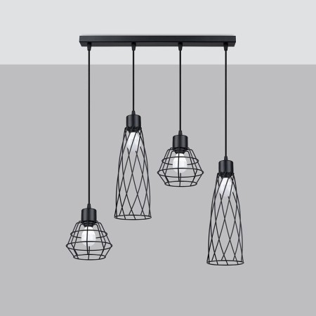 Lampa wisząca SUBA kolor czarny SOLLUX LIGHTING polska produkcja