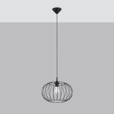 Lampa wisząca TSUNO kolor czarny SOLLUX LIGHTING polska produkcja