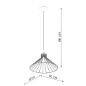 Lampa wisząca EDA kolor czarny SOLLUX LIGHTING polska produkcja