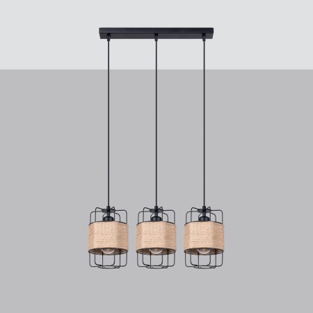 Lampa wisząca GIZUR kolor czarny SOLLUX LIGHTING polska produkcja