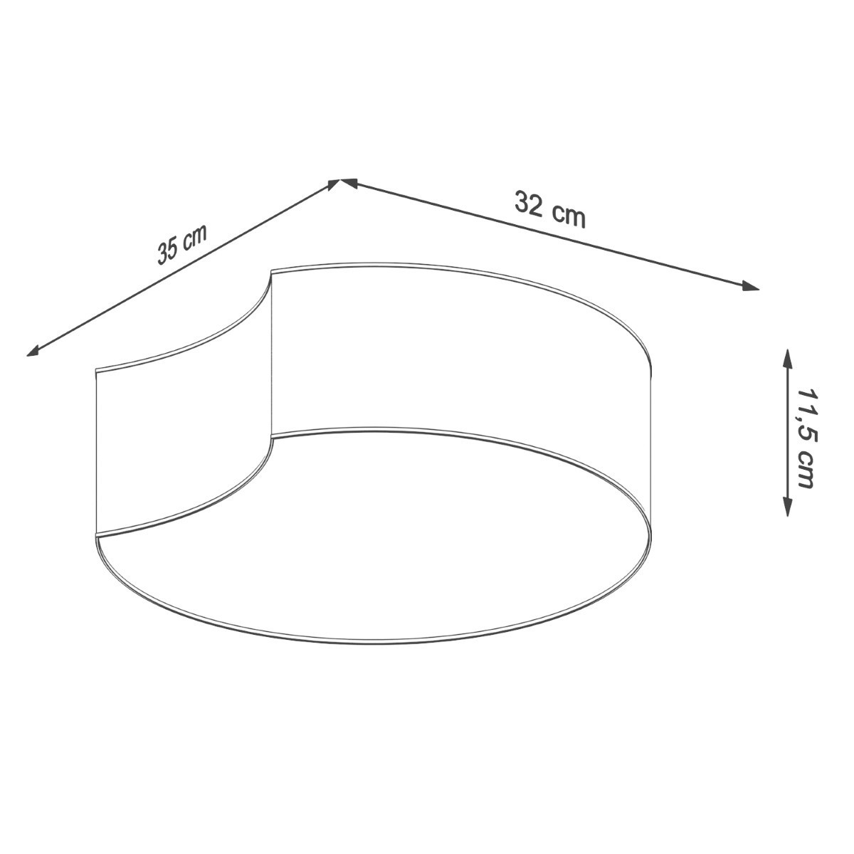 Plafon CIRCLE kolor biały SOLLUX LIGHTING polska produkcja