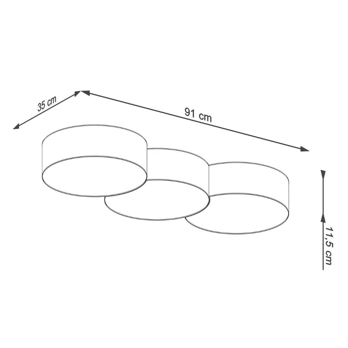 Plafon CIRCLE kolor biały SOLLUX LIGHTING polska produkcja