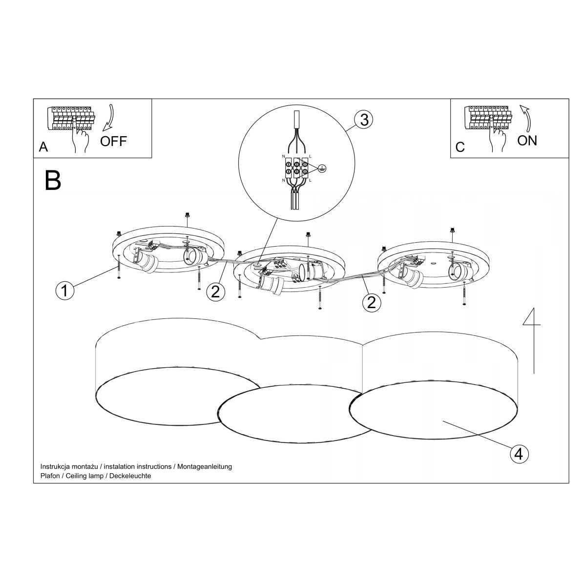 Plafon CIRCLE kolor biały SOLLUX LIGHTING polska produkcja