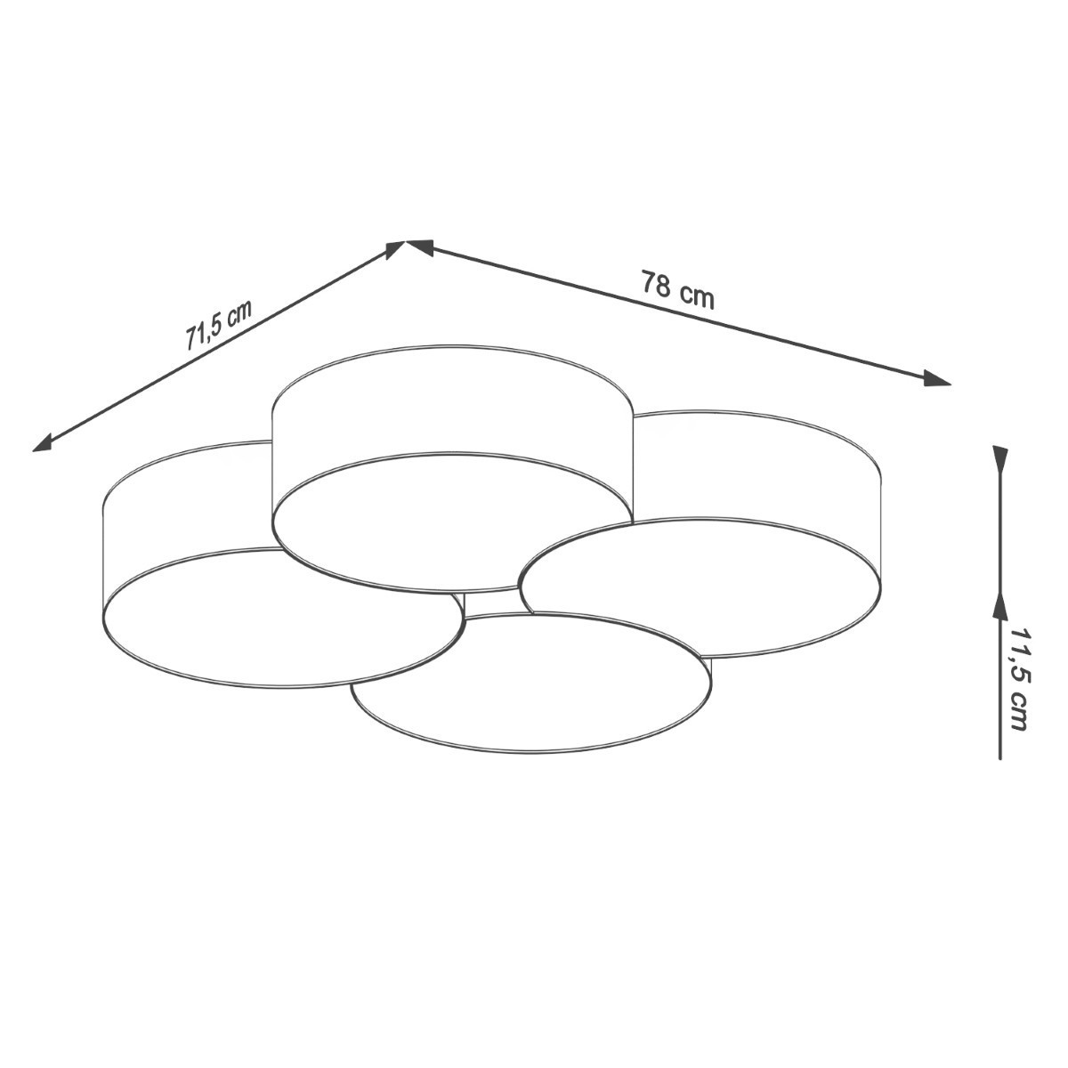 Plafon CIRCLE kolor biały SOLLUX LIGHTING polska produkcja