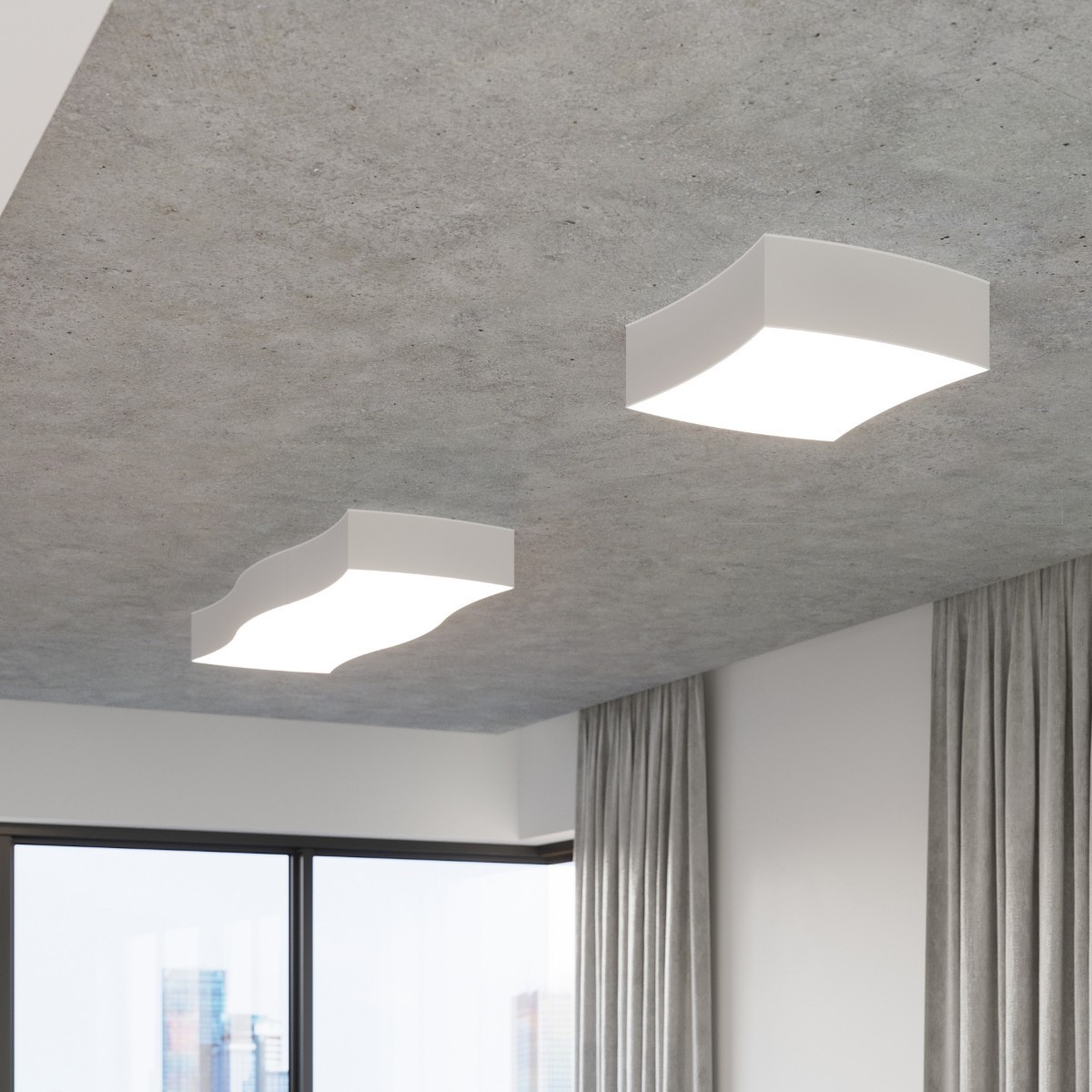 Plafon SQUARE kolor biały SOLLUX LIGHTING polska produkcja