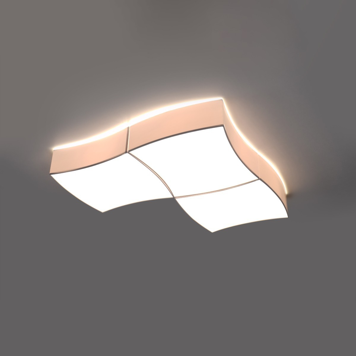 Plafon SQUARE kolor biały SOLLUX LIGHTING polska produkcja