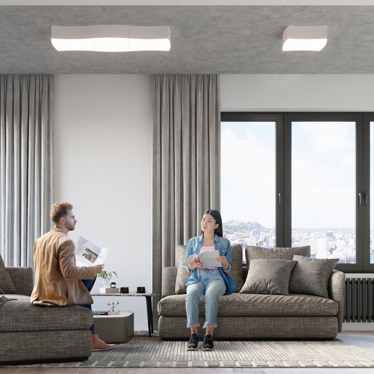 Plafon SQUARE kolor biały SOLLUX LIGHTING polska produkcja