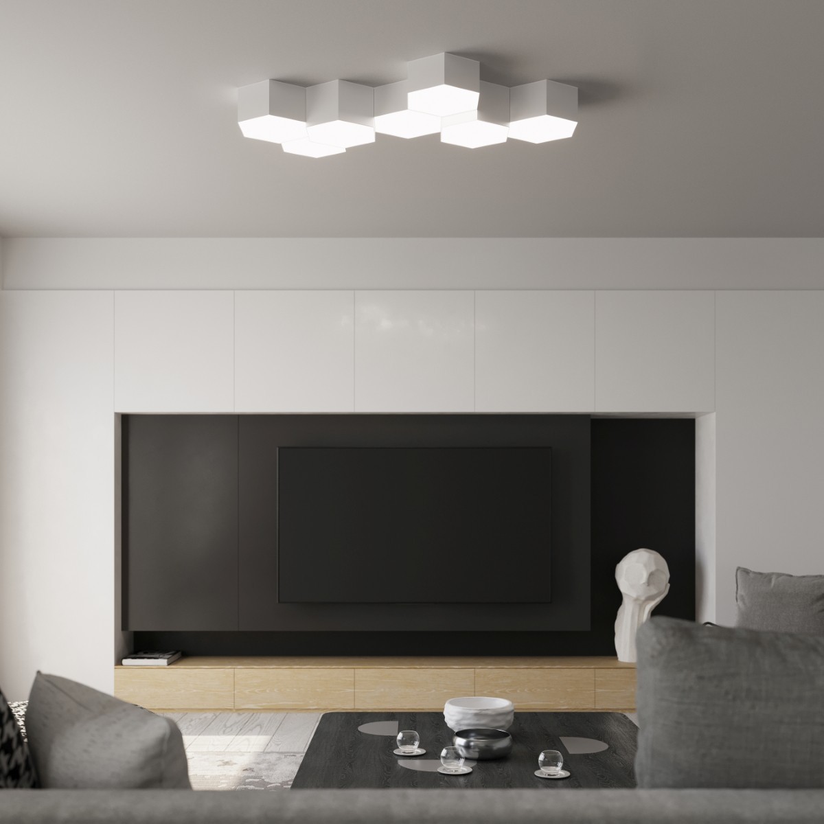 Plafon SUNDE kolor biały SOLLUX LIGHTING polska produkcja