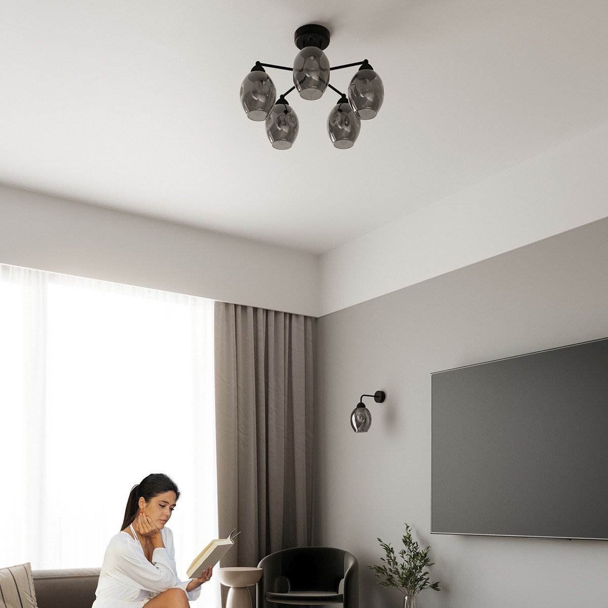 Kinkiet FILLAN kolor czarny SOLLUX LIGHTING polska produkcja