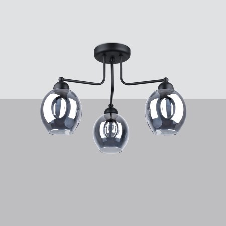 Żyrandol FILLAN kolor czarny SOLLUX LIGHTING polska produkcja