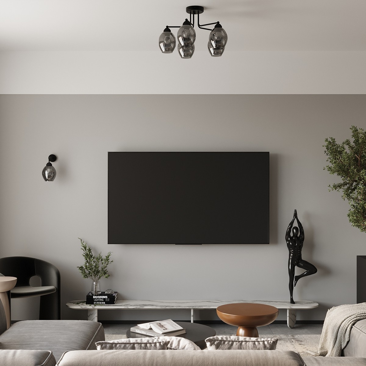 Żyrandol FILLAN kolor czarny SOLLUX LIGHTING polska produkcja